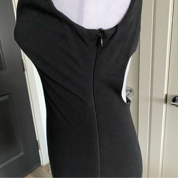 Blaque Label Black Plunge Neck Bodycon Sheath Pencil Dress Size S - Picture 7 of 9